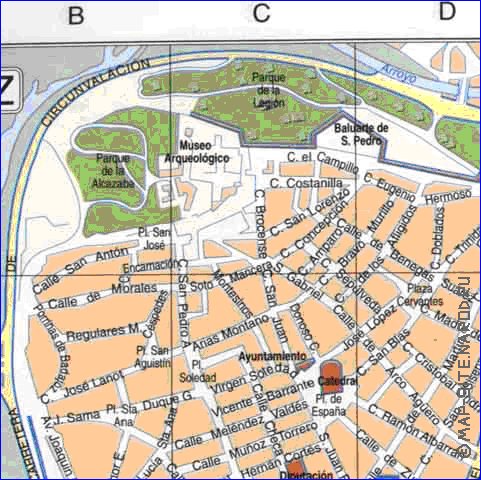 mapa de Badajoz