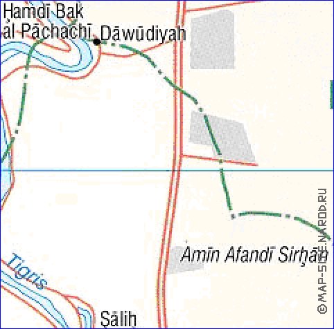 carte de Bagdad en anglais