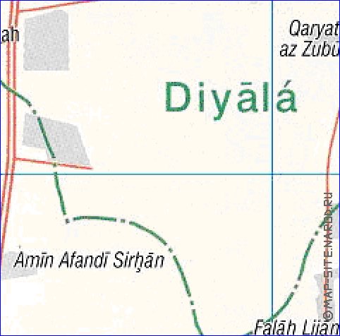 carte de Bagdad en anglais