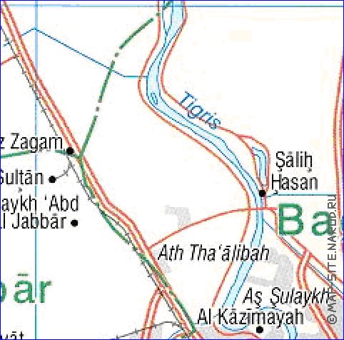 mapa de Bagda em ingles