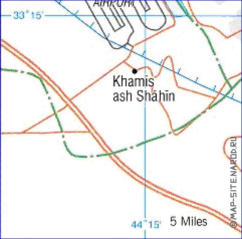 carte de Bagdad en anglais