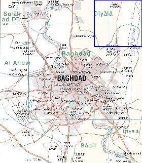 mapa de Bagda em ingles