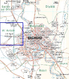 carte de Bagdad en anglais