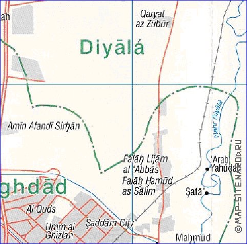 mapa de Bagda em ingles