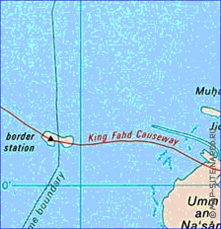 mapa de Bahrein em ingles