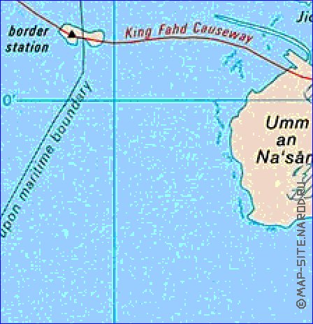 mapa de Bahrein em ingles