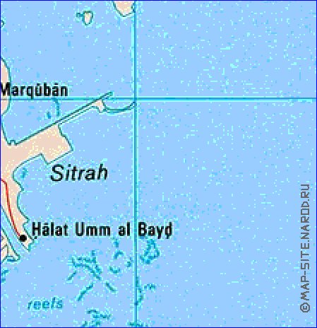 mapa de Bahrein em ingles