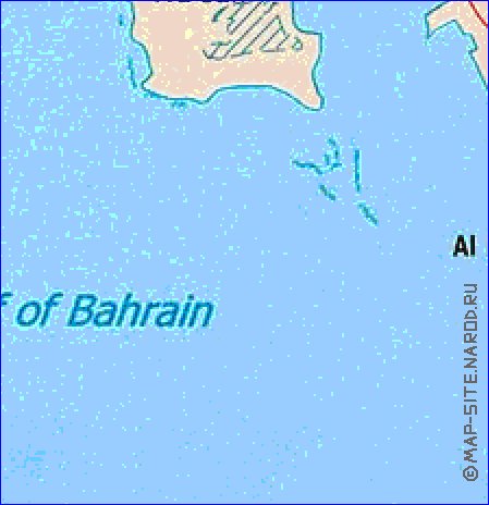 mapa de Bahrein em ingles