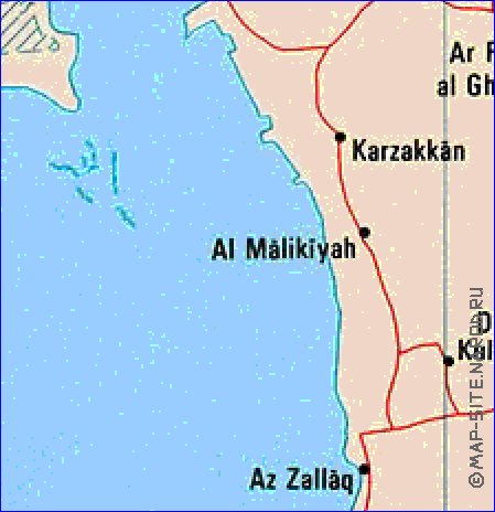 mapa de Bahrein em ingles