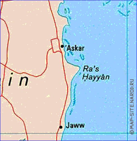 mapa de Bahrein em ingles