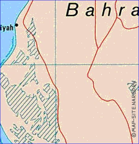 mapa de Bahrein em ingles