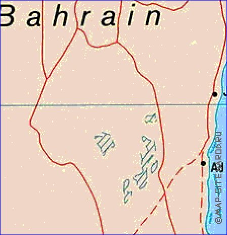 mapa de Bahrein em ingles