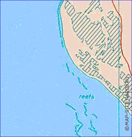 mapa de Bahrein em ingles