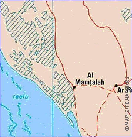 mapa de Bahrein em ingles