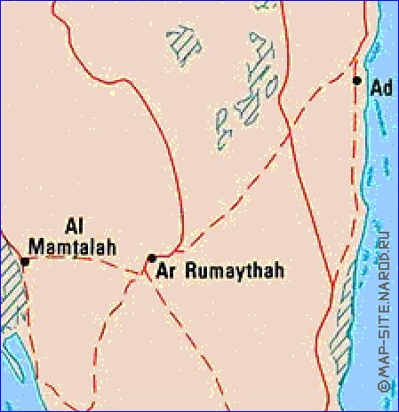 mapa de Bahrein em ingles