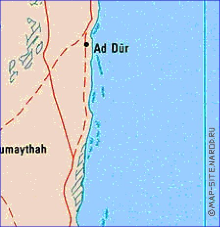 mapa de Bahrein em ingles