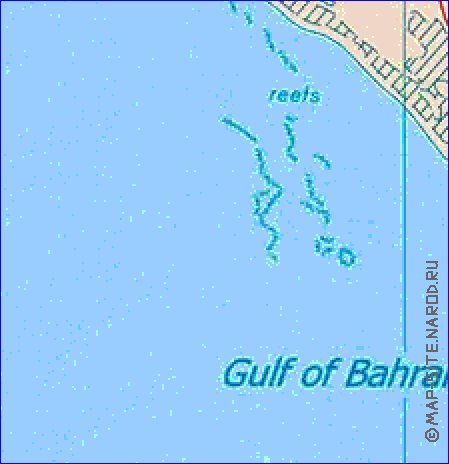 mapa de Bahrein em ingles