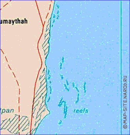 mapa de Bahrein em ingles