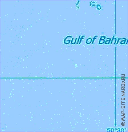 mapa de Bahrein em ingles