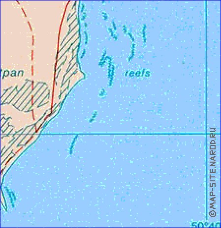 mapa de Bahrein em ingles