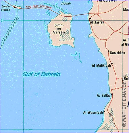 mapa de Bahrein em ingles