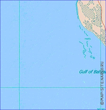 mapa de Bahrein em ingles