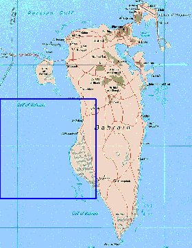 mapa de Bahrein em ingles