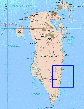 mapa de Bahrein em ingles