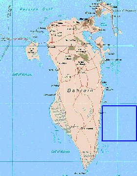 mapa de Bahrein em ingles