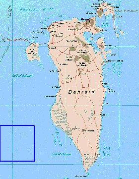 mapa de Bahrein em ingles