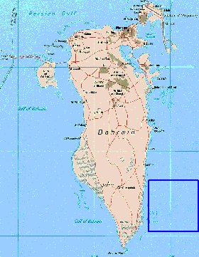 mapa de Bahrein em ingles