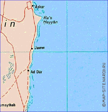 mapa de Bahrein em ingles