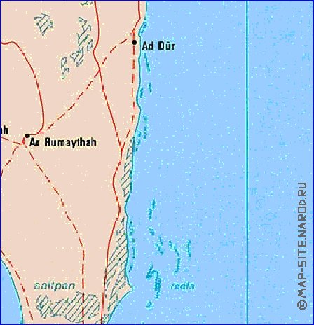 mapa de Bahrein em ingles