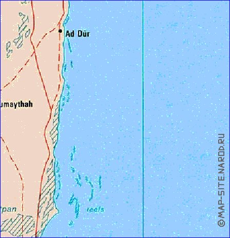 mapa de Bahrein em ingles