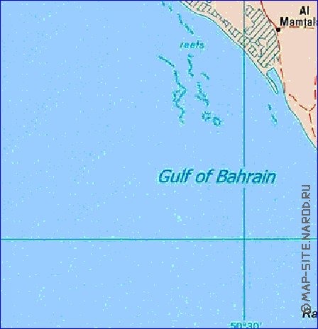 mapa de Bahrein em ingles