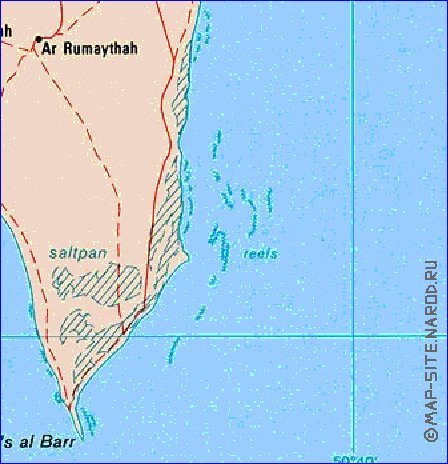 mapa de Bahrein em ingles