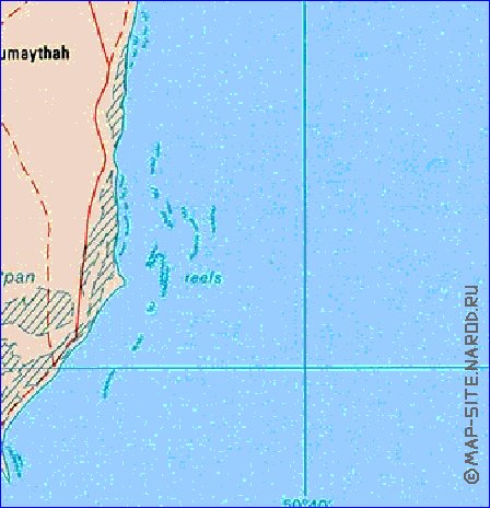 mapa de Bahrein em ingles