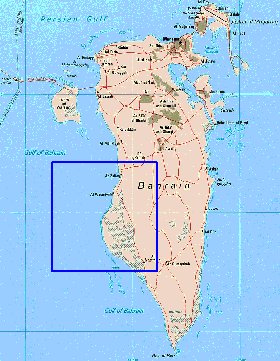 mapa de Bahrein em ingles