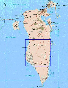 mapa de Bahrein em ingles