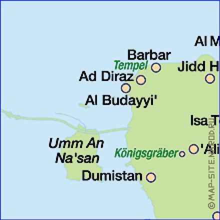 carte de Bahrein en allemand