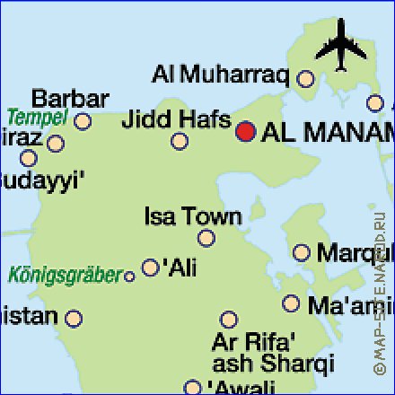 mapa de Bahrein em alemao