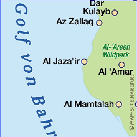 mapa de Bahrein em alemao