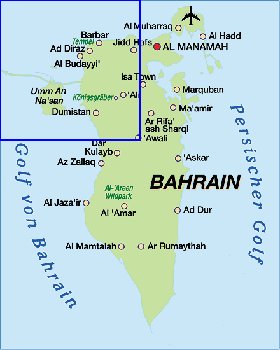 mapa de Bahrein em alemao