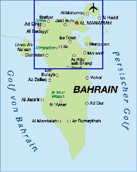 mapa de Bahrein em alemao