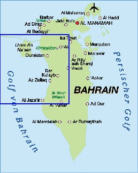 mapa de Bahrein em alemao