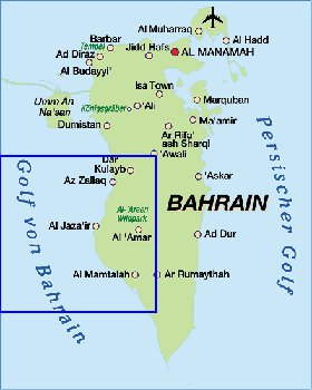 mapa de Bahrein em alemao