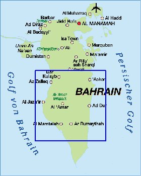 mapa de Bahrein em alemao