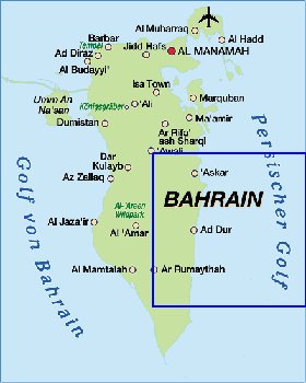 mapa de Bahrein em alemao