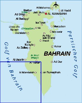 mapa de Bahrein em alemao