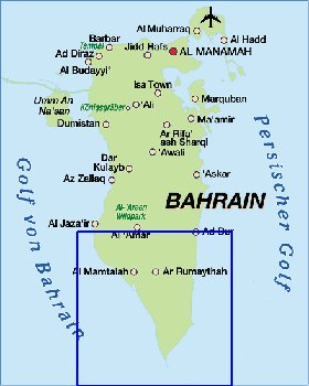 mapa de Bahrein em alemao